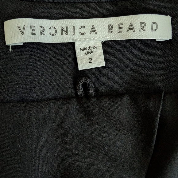 Veronica Beard Scuba Dickey Jacket Blazer Black Size 2 Stretch Tailored Classic - Picture 9 of 13